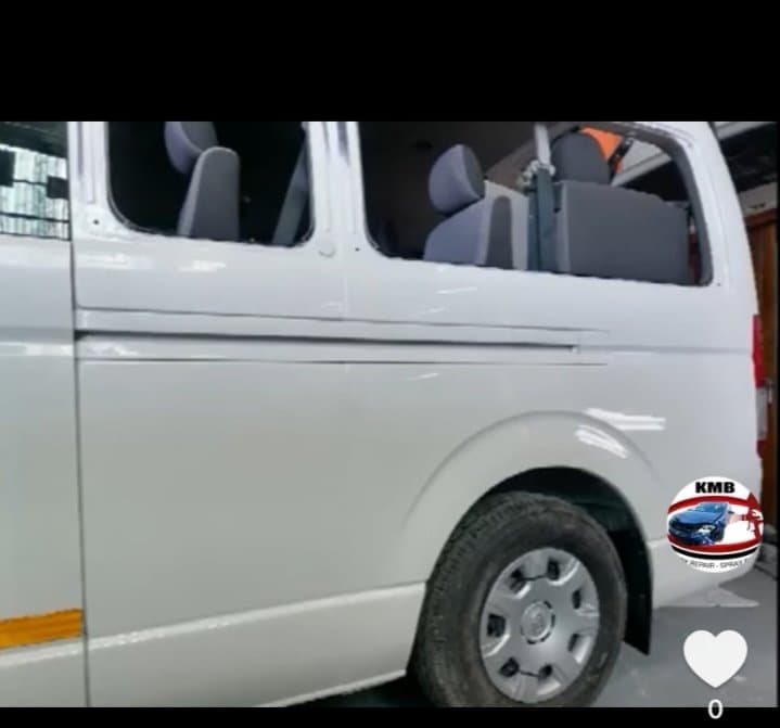 Toyota Quantum taxi resprayed in clean white